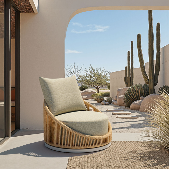 Zuo Modern Cabana Swivel Chair Multicolor