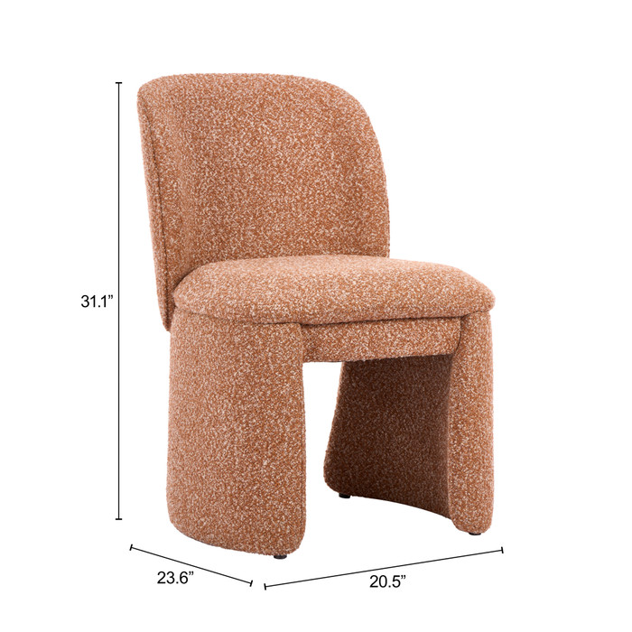 Zuo Modern Citrine Dining Chair (Set of 2) Biscuit Brown