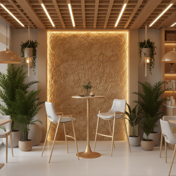 Zuo Modern Desi Barstool (Set of 2) White & Gold