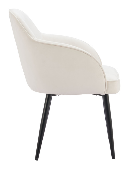 Zuo Modern Jolie Dining Chair (Set of 2) Ivory