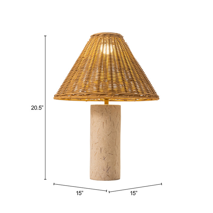 Zuo Modern Kintal Solar Table Lamp Natural