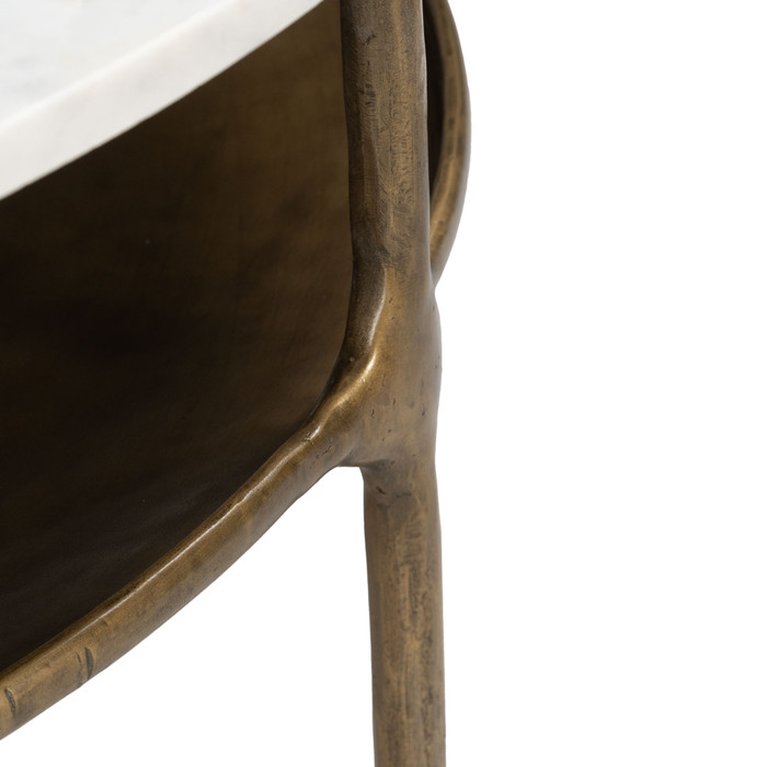 Zuo Modern Bild Coffee Table White & Brass