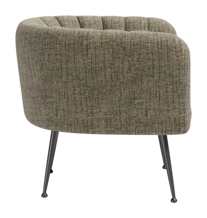 Zuo Modern Deco Accent Chair Green Tweed