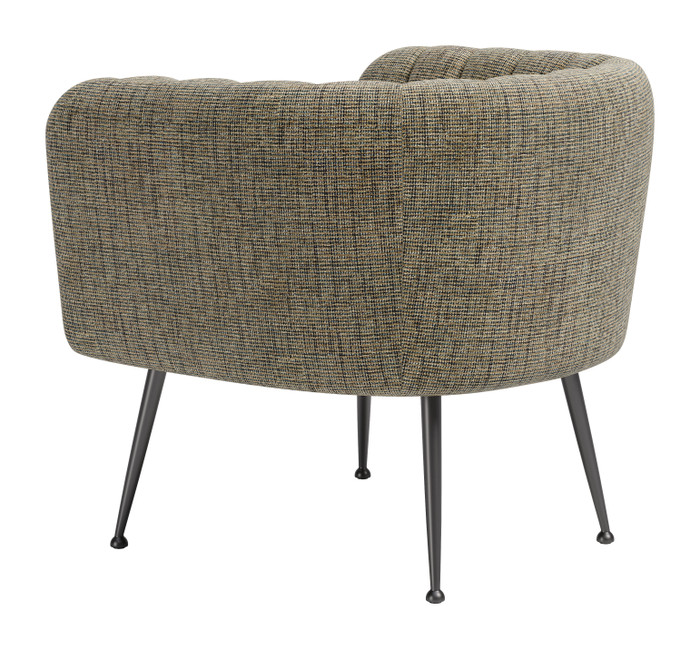 Zuo Modern Deco Accent Chair Green Tweed