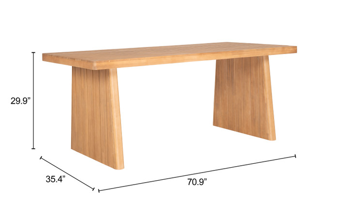 Zuo Modern Nimone Dining Table Natural