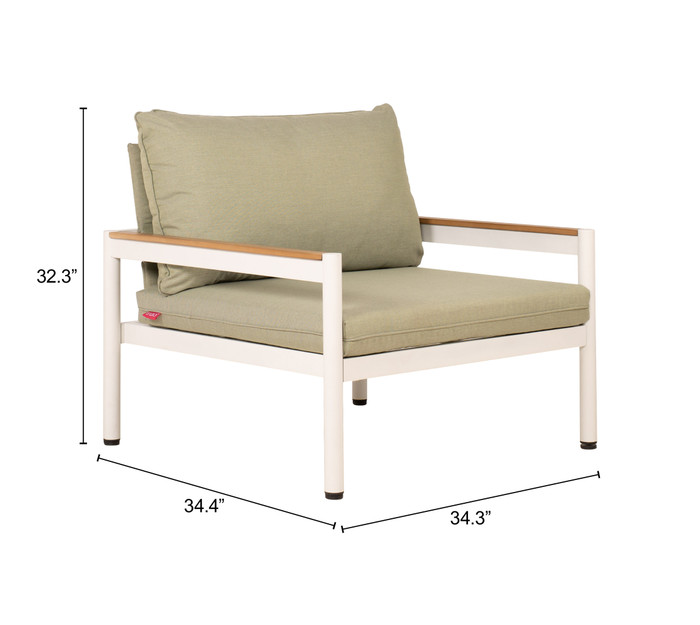 Zuo Modern Lychee Armchair Green