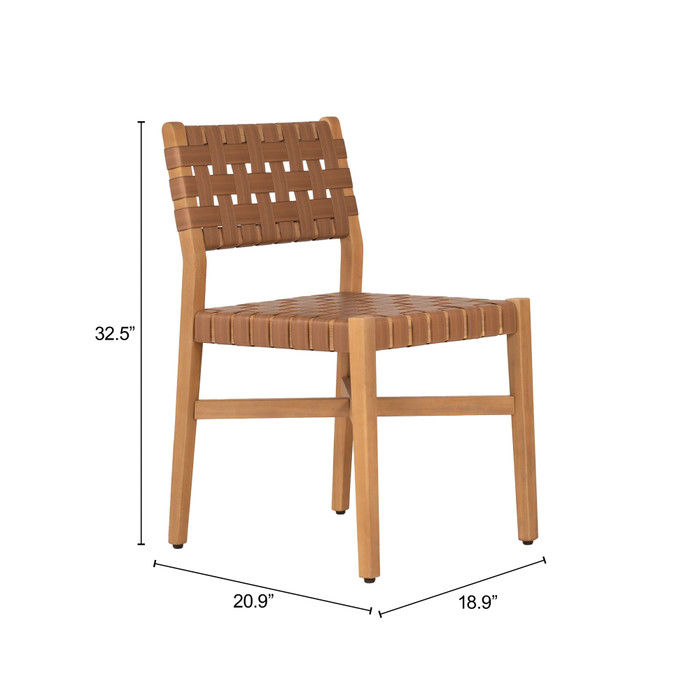 Zuo Modern Mizuya Dining Chair Brown