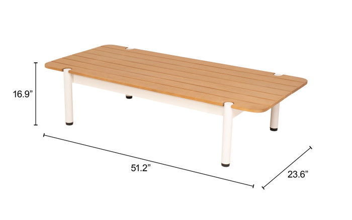 Zuo Modern Lychee Coffee Table Natural