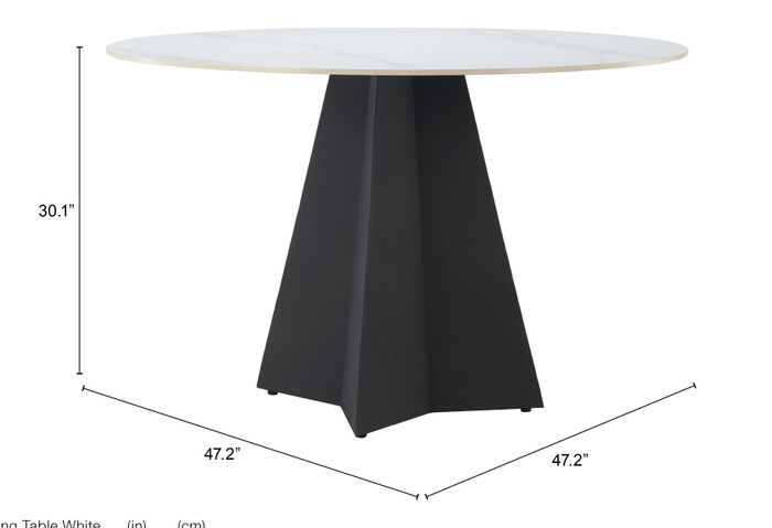 Zuo Modern Izar Dining Table White