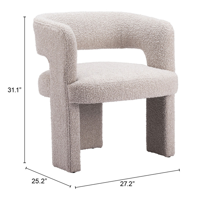 Zuo Modern Java Accent Chair Sandy Beige