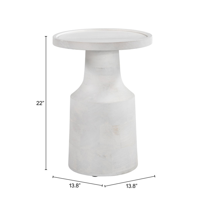 Zuo Modern Cala Side Table White