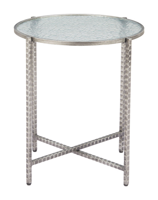 Zuo Modern Vetro Side Table Silver