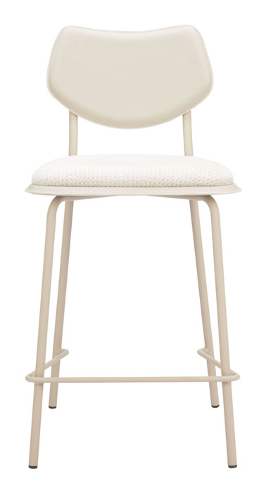 Zuo Modern Zeal Counter Stool (Set of 4) Light Gray & Beige