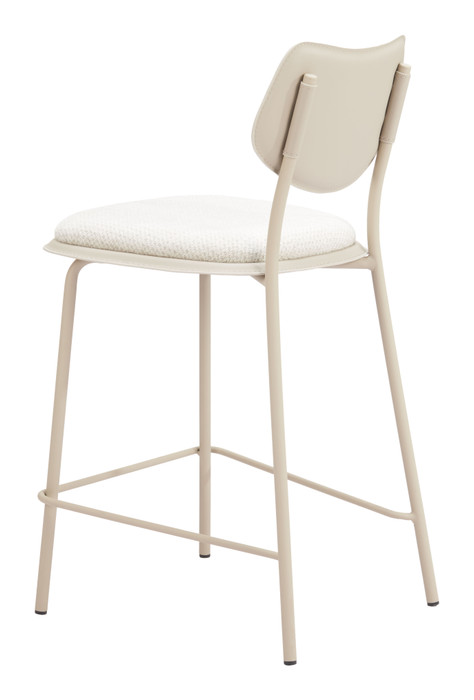 Zuo Modern Zeal Counter Stool (Set of 4) Light Gray & Beige