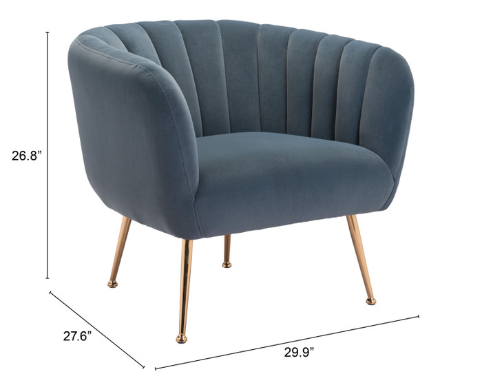 Zuo Modern Deco Accent Chair Gray