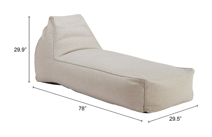 Zuo Modern Kalm Chaise Lounge Beige