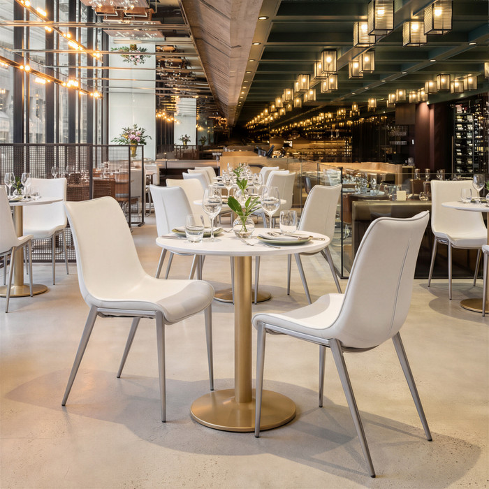 Zuo Modern Magnus Dining Chair (Set of 2) White & Silver