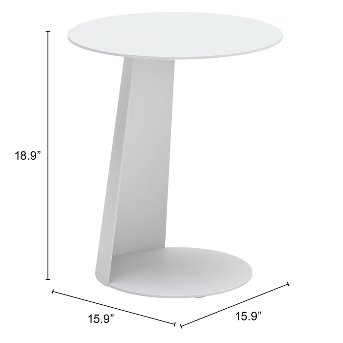 Zuo Modern Sunny Isles Side Table White