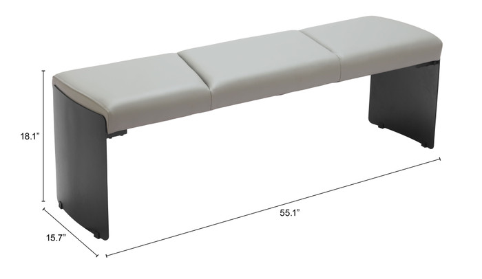 Zuo Modern Mur Bench Gray