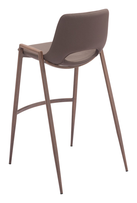 Zuo Modern Desi Barstool (Set of 2) Brown & Walnut