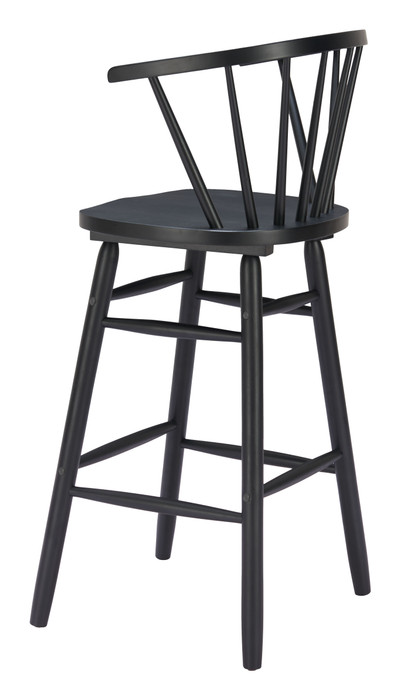 Zuo Modern Stenger Barstool (Set of 2) Black