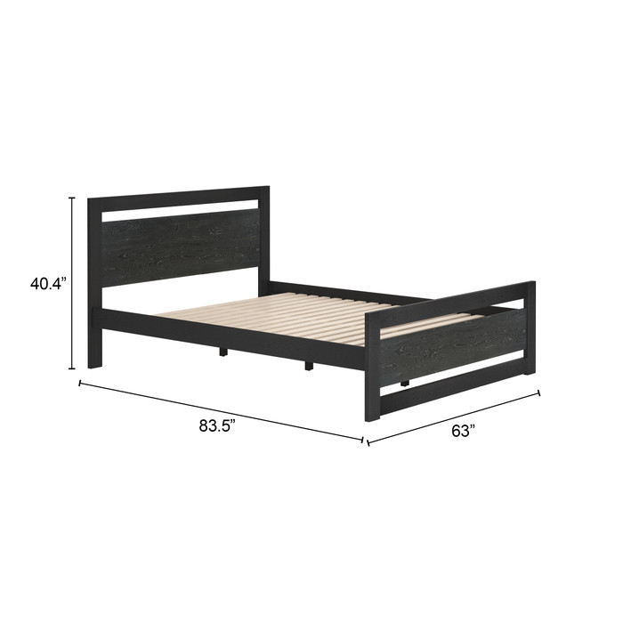 Zuo Modern Repos Queen Bed Black