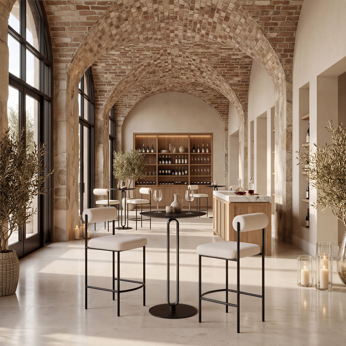 Zuo Modern Livorno Counter Stool (Set of 2) Ivory