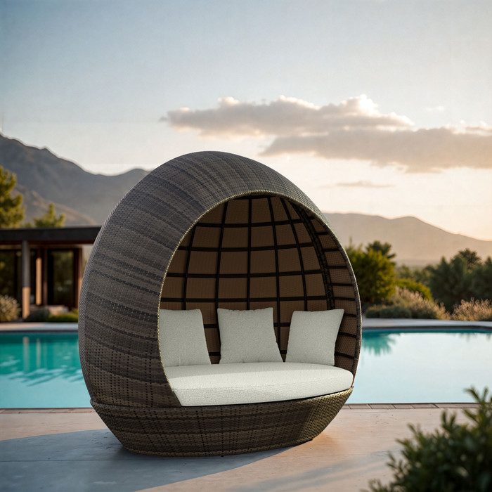 Zuo Modern Marisol Beach Daybed Brown & Beige