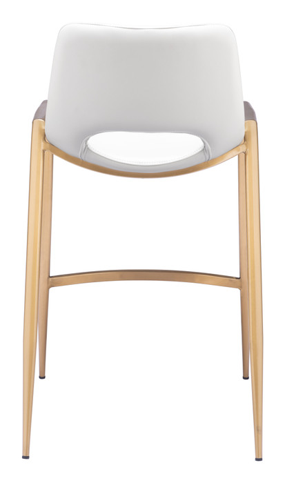 Zuo Modern Desi Counter Stool (Set of 2) White & Gold
