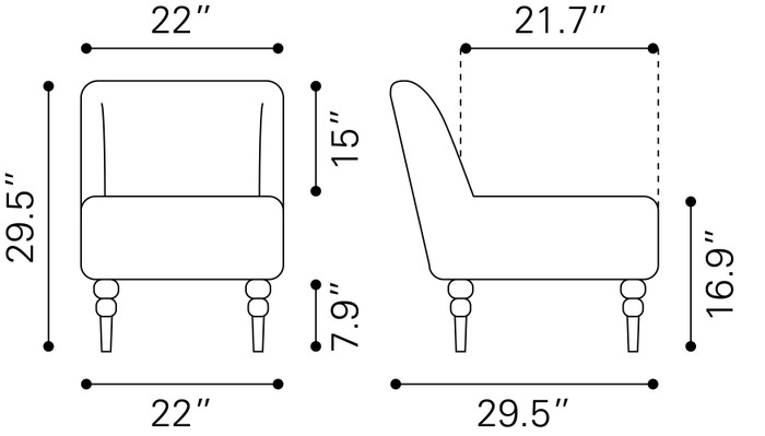 Zuo Modern Bintulu Accent Chair Taupe