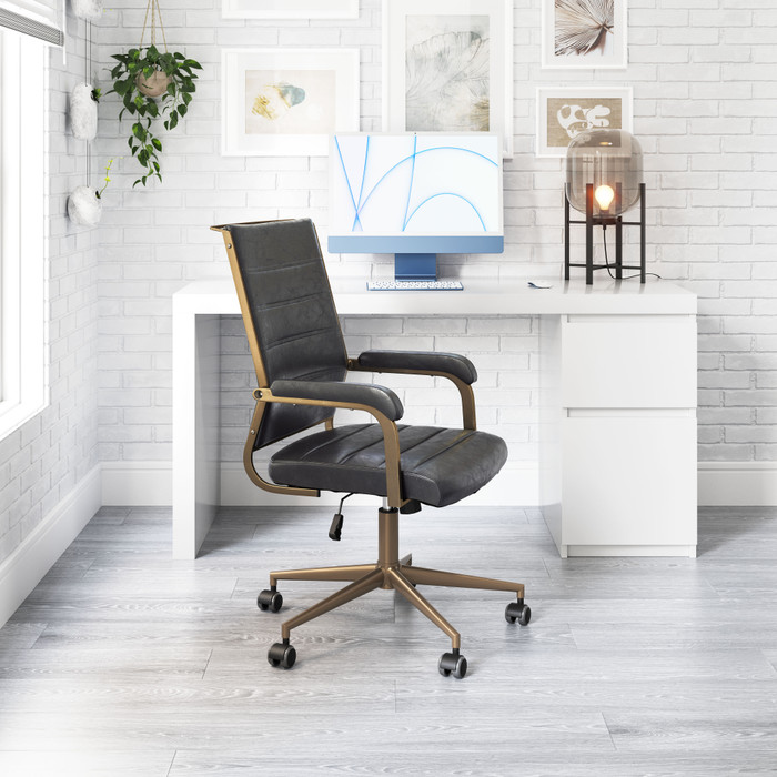 Zuo Modern Auction Office Chair Vintage Black
