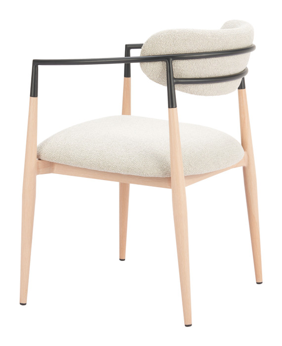 Zuo Modern Equinox Dining Chair Oyster Gray & Natural