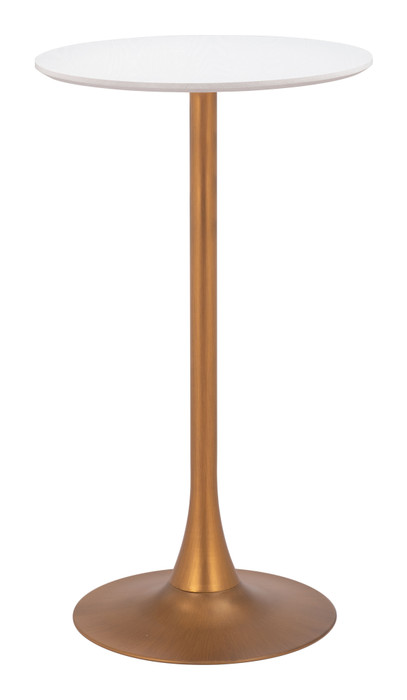 Zuo Modern Auray Bar Table White & Gold