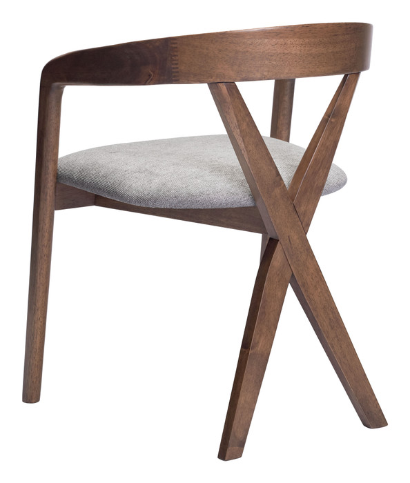 Zuo Modern Cairo Dining Chair Dove Gray & Walnut