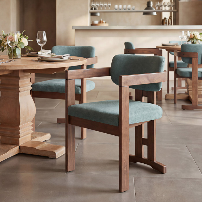 Zuo Modern Poly Dining Chair Moss Gray & Walnut