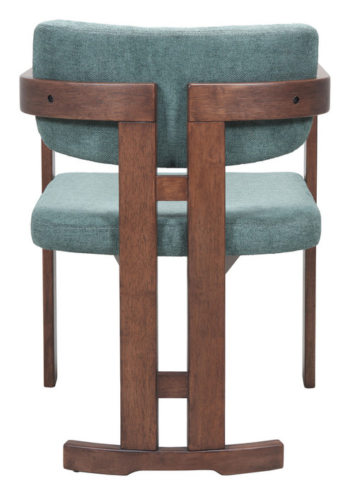 Zuo Modern Poly Dining Chair Moss Gray & Walnut