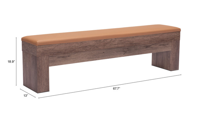 Zuo Modern Bonker Storage Bench (Set of 2) Brown