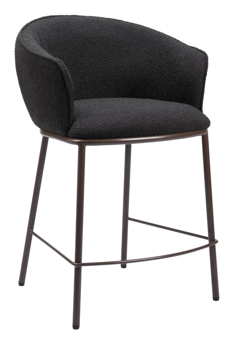 Zuo Modern Essen Counter Stool Black & Bronze