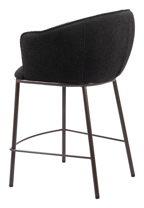 Zuo Modern Essen Counter Stool Black & Bronze
