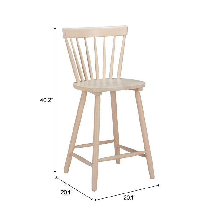 Zuo Modern Tyce Counter Stool (Set of 2) Natural