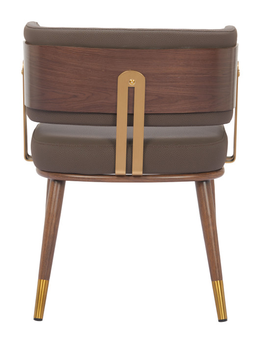Zuo Modern Brew Dining Chair Brown & Walnut