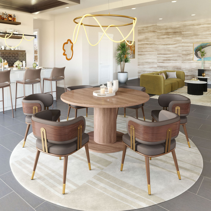 Zuo Modern Brew Dining Chair Brown & Walnut