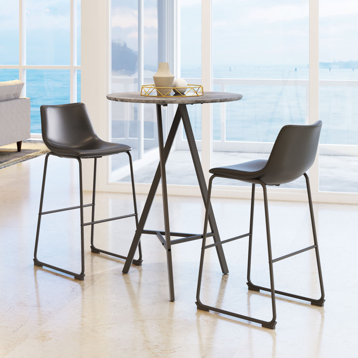 Zuo Modern Smart Barstool (Set of 2) Black
