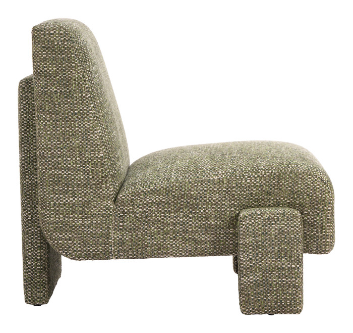 Zuo Modern Orleen Accent Chair Checker Green