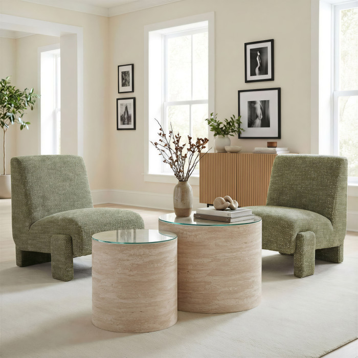Zuo Modern Orleen Accent Chair Checker Green