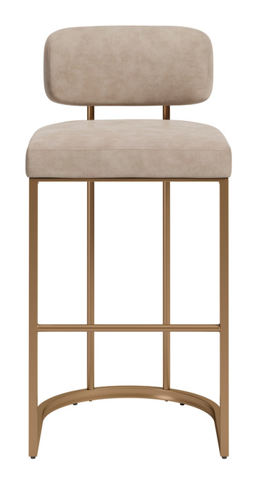 Zuo Modern Velar Barstool (Set of 2) Beige