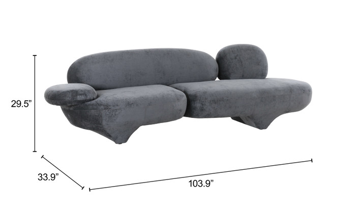 Zuo Modern Oblak Sofa Storm Gray