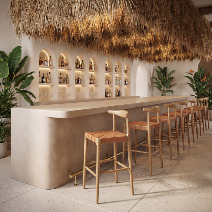 Zuo Modern Bandani Barstool Tan