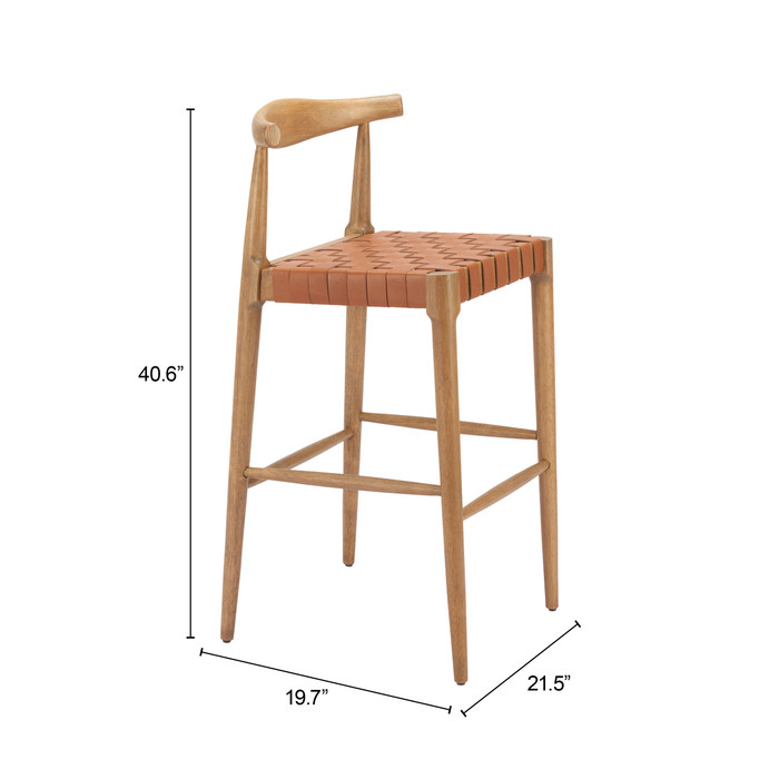 Zuo Modern Bandani Barstool Tan