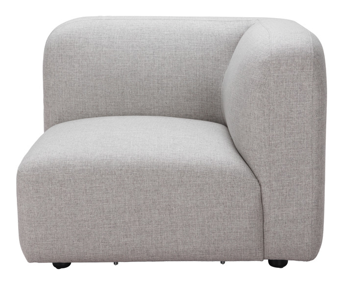 Zuo Modern Biak Corner Chair Gray